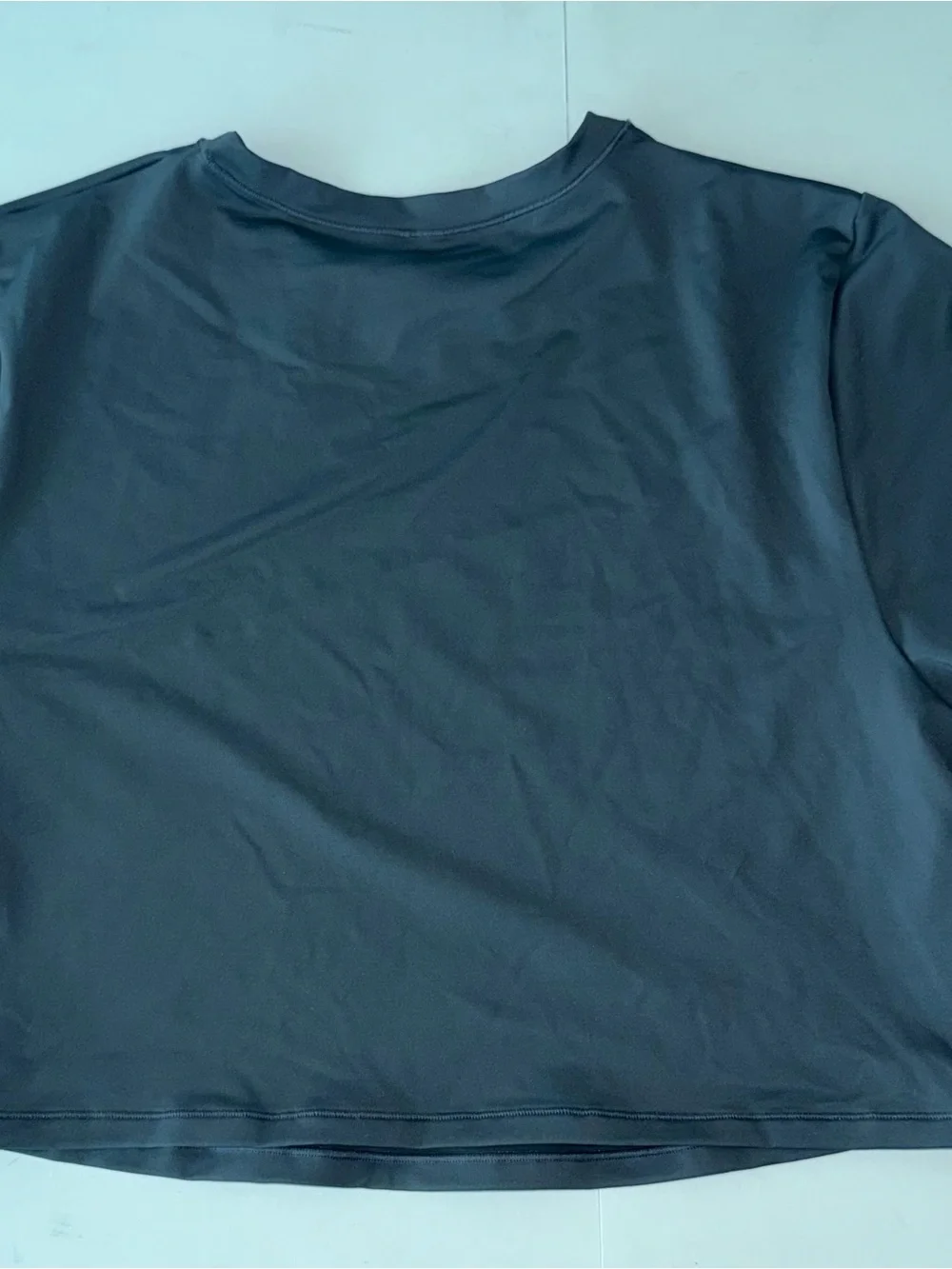 SKIMS Signature Swim Cropped T-Shirt Gunmetal Gray 4X